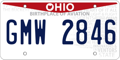 OH license plate GMW2846