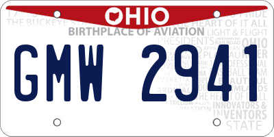 OH license plate GMW2941
