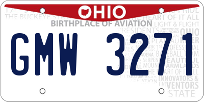 OH license plate GMW3271