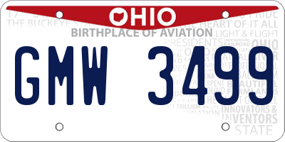 OH license plate GMW3499
