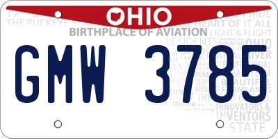 OH license plate GMW3785
