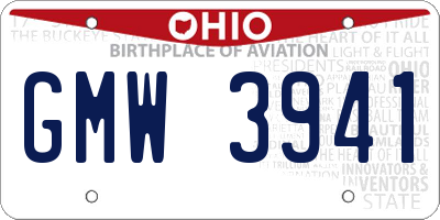 OH license plate GMW3941