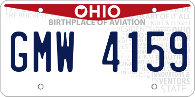 OH license plate GMW4159