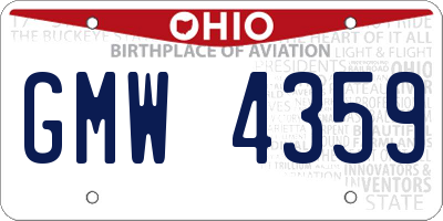 OH license plate GMW4359