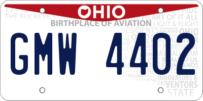 OH license plate GMW4402