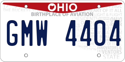 OH license plate GMW4404