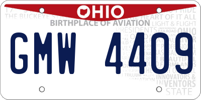 OH license plate GMW4409