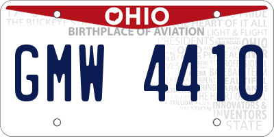 OH license plate GMW4410