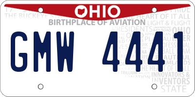 OH license plate GMW4441