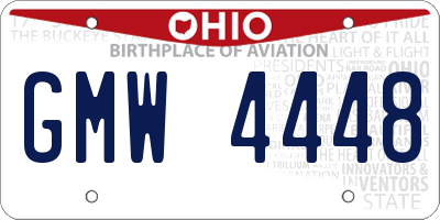 OH license plate GMW4448