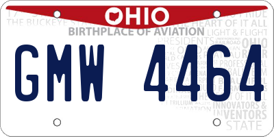 OH license plate GMW4464