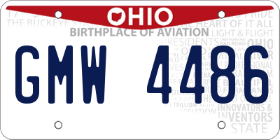 OH license plate GMW4486