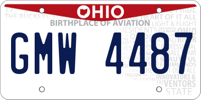 OH license plate GMW4487