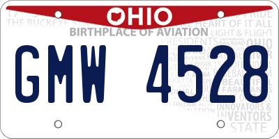 OH license plate GMW4528
