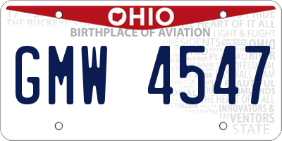 OH license plate GMW4547