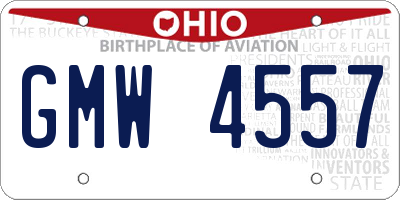 OH license plate GMW4557