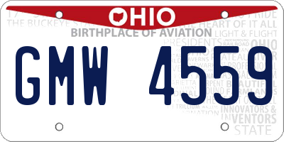 OH license plate GMW4559