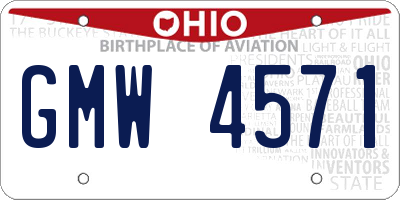 OH license plate GMW4571