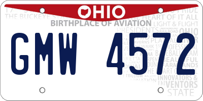 OH license plate GMW4572