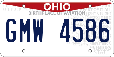 OH license plate GMW4586