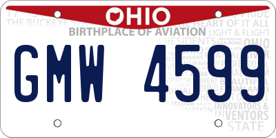 OH license plate GMW4599