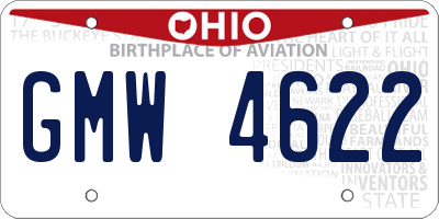 OH license plate GMW4622