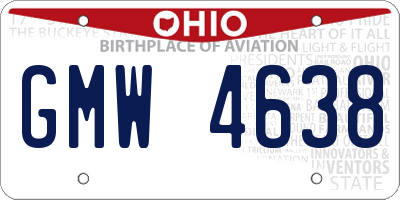 OH license plate GMW4638