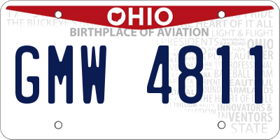 OH license plate GMW4811