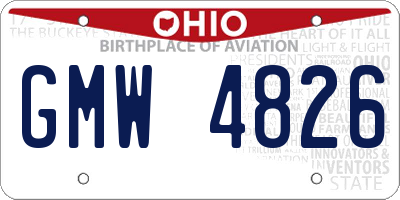 OH license plate GMW4826