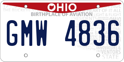OH license plate GMW4836