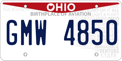OH license plate GMW4850