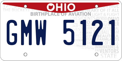 OH license plate GMW5121