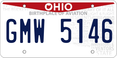 OH license plate GMW5146