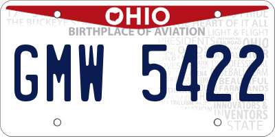 OH license plate GMW5422