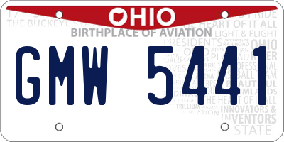 OH license plate GMW5441