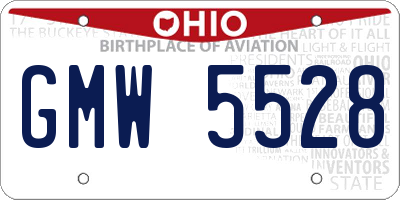 OH license plate GMW5528