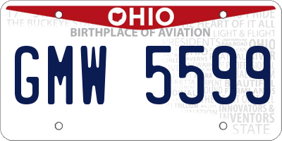 OH license plate GMW5599