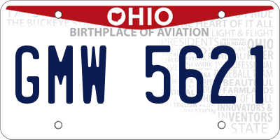 OH license plate GMW5621
