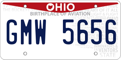 OH license plate GMW5656