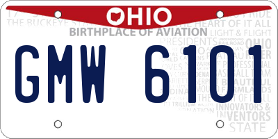 OH license plate GMW6101