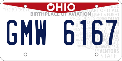 OH license plate GMW6167