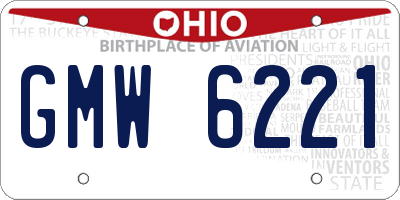 OH license plate GMW6221