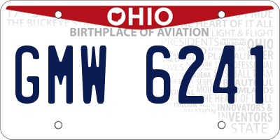 OH license plate GMW6241