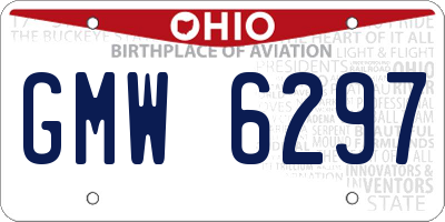 OH license plate GMW6297