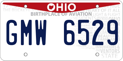 OH license plate GMW6529