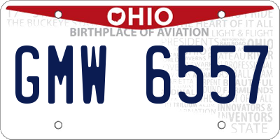 OH license plate GMW6557