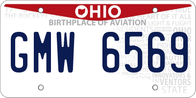 OH license plate GMW6569