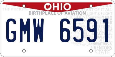 OH license plate GMW6591