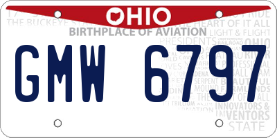 OH license plate GMW6797