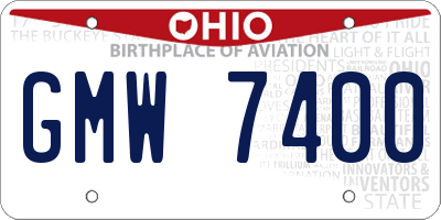 OH license plate GMW7400